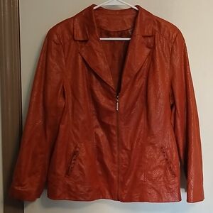 Women's Tan Jay Rust Zip Fashion Jacket Sz 14P
